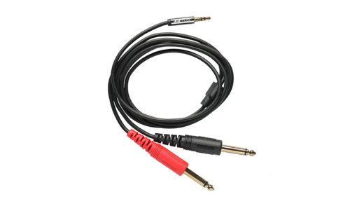 1010MUSIC 3.5 mm Male to 6.35 mm Male Stereo Breakout Cable 